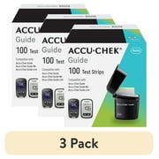 (3 pack) Accu-Chek Guide Glucose Strips for Diabetic Blood Sugar Testing (Pack of 100)