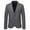 Gray, variant on Nmnitkp Blazer High Quality Wrinkle Resistant Fabric Men's Casual Cotton Blazer Jacket Slim Fit One Button Work Wear Sport Coat