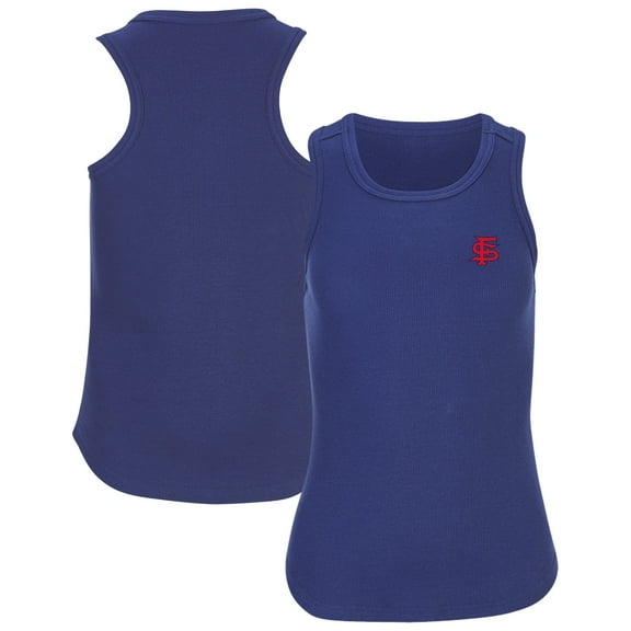 Women's Navy Fresno State Bulldogs Adrienne Tank Top