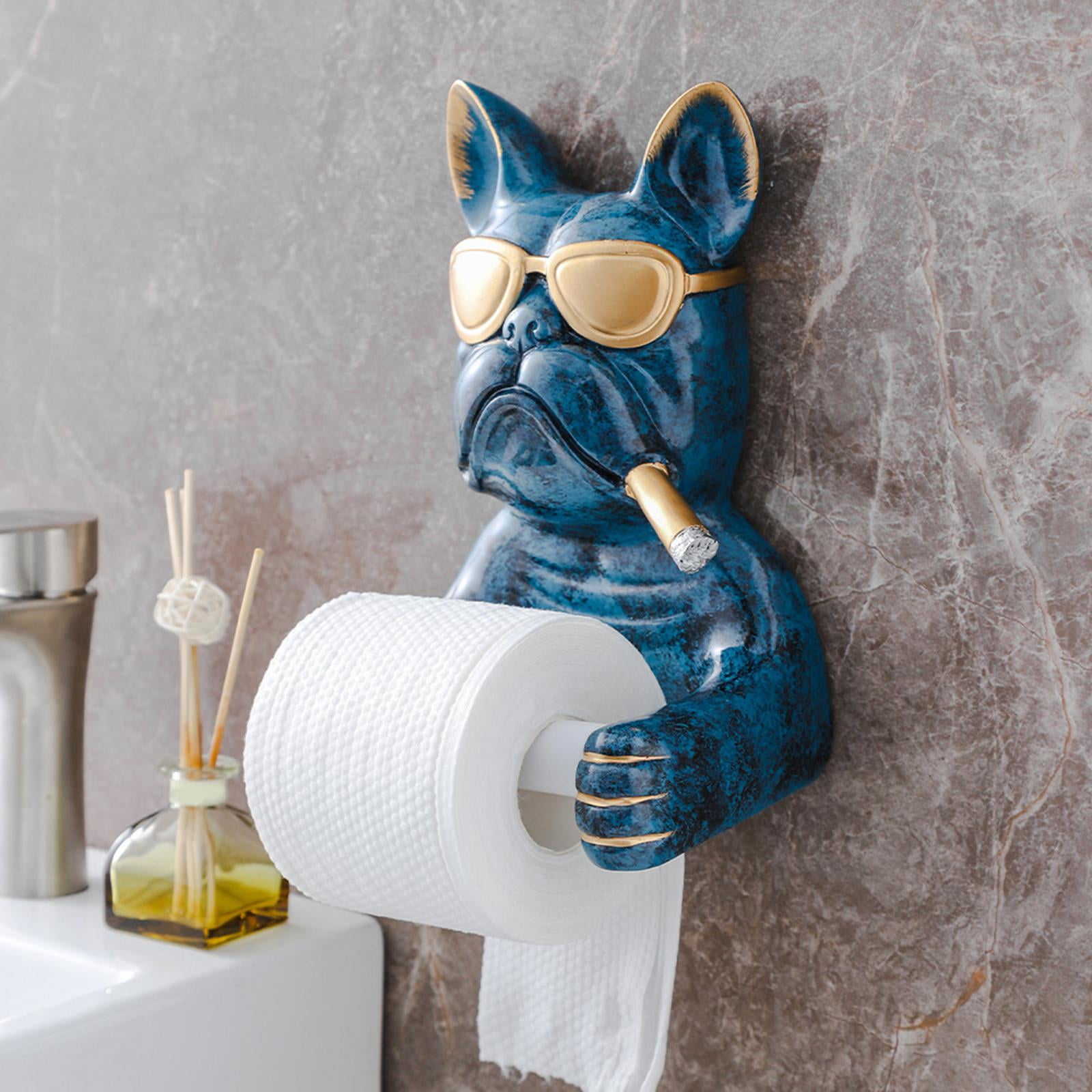 Creative Holder Paper Towel Holder Dog Sculpture for Bathroom Blue Walmart