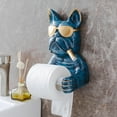 thumbnail image 3 of Fiocias Nordic Toilet Paper Holder Mounting Dog Sculpture Paper Rack Stand Organizer for Blue, 3 of 9