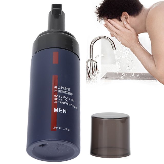 Limpiador facial para hombre, exfoliante, limpieza profunda, Control de aceite, limpiador de poros faciales, 120ml