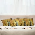 thumbnail image 3 of Ambesonne Nature Throw Pillow Cover 4 Pack, Autumn Trees Leaf Forest, 18", Earth Yellow Sand Brown, 3 of 6