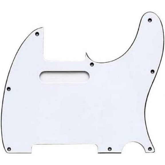 Allparts PG-0562 8-hole Pickguard for Telecaster, White 3-ply W/B/W .090