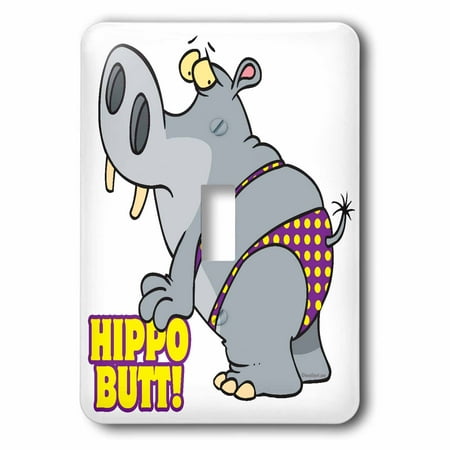 3dRose Hippo Butt Bikini Hippopotamus, 2 Plug Outlet