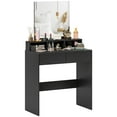thumbnail image 1 of HOMCOM Coiffeuse avec Miroir, Tiroirs, Noir, 1 of 10
