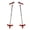 Red, variant on Multiuse Alloy Microphone Figurine 1/12 Scale Doll House Decoration Quick Placement