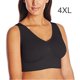 thumbnail image 1 of Sujetador sin costuras Wireless Hacer subir Lingerie Plus Size Yoga Sport Underwear, Negro, 4XL Speravity AP002554-10, 1 of 6