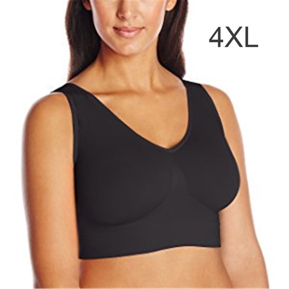 Sujetador sin costuras Wireless Hacer subir Lingerie Plus Size Yoga Sport Underwear, Negro, 4XL Speravity AP002554-10