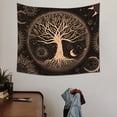 thumbnail image 5 of Tree of Life Tapestry Wall Hanging Sun Moon Stars Tapestries Aesthetic Galaxy Wall Tapestry Nature Home Decoration for Living Room Bedroom(59.1 x 51.2 in), 5 of 6