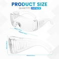 thumbnail image 2 of Clear Safety Glasses bulk, Lightweight Protective Eyewear For Men Women, Over Goggles Impact Scratch Resistant, 2 of 6