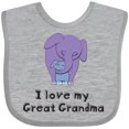 thumbnail image 3 of Inktastic I Love My Great Grandma Elephant Boys Baby Bib, 3 of 4