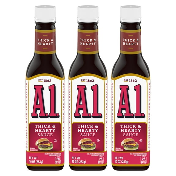 A.1. Thick & Hearty Steak Sauce, 10 oz Bottle (3-Pack)