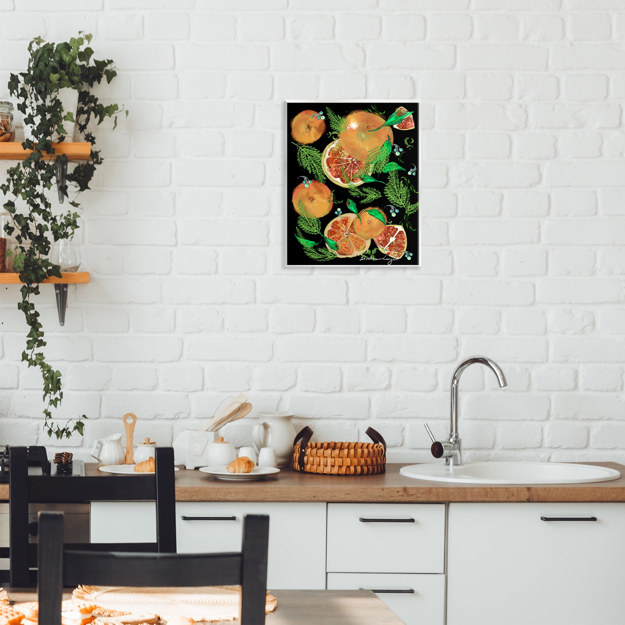 Stupell Industries Grapefruit & Ferns Medley Wall Plaque Art, design by Susan Lugar