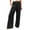 Black, variant on Palazzo Pants for Women 2026 Trendy Elastic High Waist Wide Leg Flowy Lounge Pants with Pockets Loose Casual Beach Pants