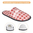 thumbnail image 3 of Fotbe Checkered Christmas With Snowflakes Pantuflas Peludas para Mujer con Estampado, Zapatillas de Peluche, Zapatos de Invierno para Casa, Uso Interior y Exterior-Large, 3 of 8