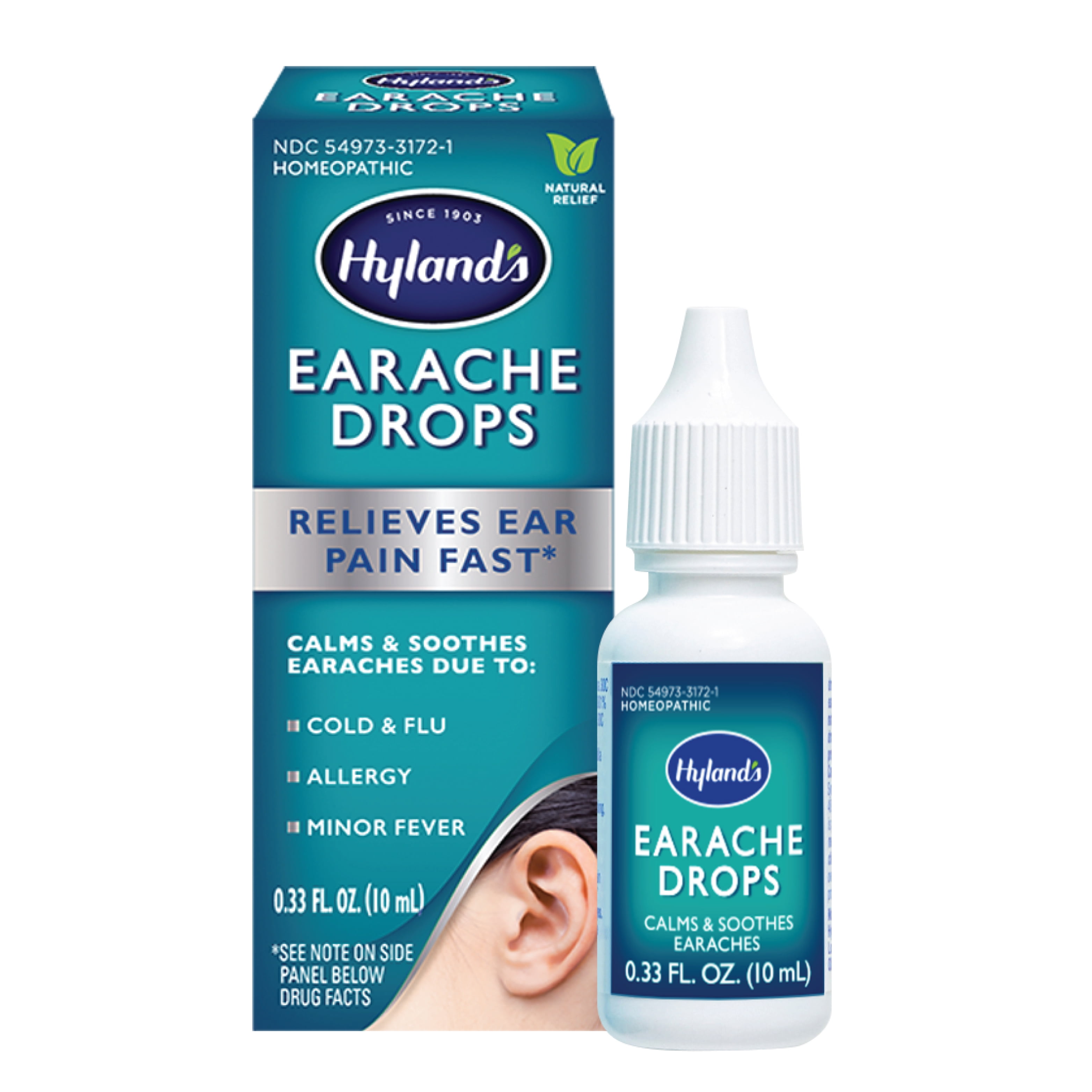 Hyland S Earache Drops Natural Relief Of Earaches Swimmers Ear And Allergies Relief For Adults And Children 0 33 Ounce Walmart Com Walmart Com