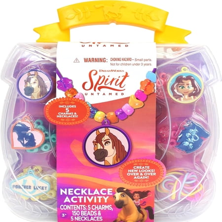 Dreamworks Spirit Riding Free Necklace Activity Set w/ 5 Charms, 150 Beads, 5 Necklaces