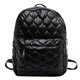 thumbnail image 2 of Mochilas para Mujer de nailon acolchada a la moda con diseño de rombos escolar grande con cremallera (negro) Tmvgtek Para estrenar, 2 of 9