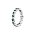 thumbnail image 2 of 1.00 Carat (Ctw) Lab-Created Emerald Band Ring in Sterling Silver, 2 of 6