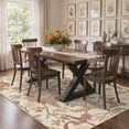 thumbnail image 3 of KUETH 8X10 Vintage Floral Area Rugs Machine Washable Rugs for Living Room, Non Slip Flat Pile Rug with Rubber Backing, Boho Rug for Entryway Bedroom Dining Room Home Office, 3 of 12
