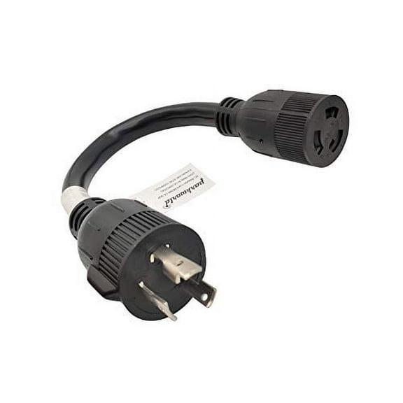 Parkworld 885149 Adapter Cord 30 AMP Twist lock L6-30 Plug Male to locking 20 Amp L6-20 Receptacle Female
