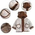 thumbnail image 4 of Esaierr Kids Baby Autumn Winter Jacket Outerwears ,Toddler Fleece Hooded Cotton Coats Button Sweatshirt Jacket Long Sleeve Casual Warm Autumn Newborn Thickened Coats Tops for 9M-6Y, 4 of 8