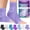 Lilac, variant on BraceAbility Neuropathy Compression Socks 20-30 mmHg Open Toe Circulation Support L, Black, 1 Pair