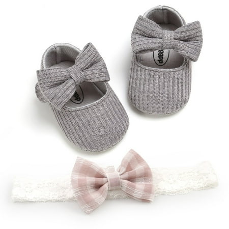 

New Year New You 2022! on Clearance Hesxuno Baby Girls Cute Bowknot Soft Boots Soft Crib Toddler Boots Kid Shoes Headband Baby Essentials