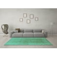 thumbnail image 3 of Ahgly Company Indoor Rectangle Oriental Turquoise Blue Industrial Area Rugs, 7' x 10', 3 of 4