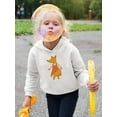 thumbnail image 2 of Fox Wearing A Dress | Hoodie Toddler | Size White (Hoodie),2T (Toddler),Toddler, 2 of 4