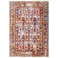 thumbnail image 2 of Entourage Jessa Distressed Vintage Floral Lattice 8x10 Area Rug in Ivory, Blue, Orange, Yellow, Red, 2 of 8