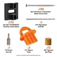 thumbnail image 5 of DeckWise (Black) Ipe Clip EXTREMEKD Hidden Deck Fasteners, 1/4" Spacing, Stainless Steel Black #8x2" Trim-Head Screws for 100 Sq. Ft. of KD Hardwood, Thermal or Composite Decks (175 ct. Kit), 5 of 6