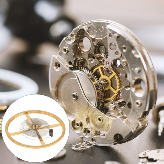 OUNONA Professional Watch Part Alloy Balance Wheel Replacement for Watch Repair and Accessories Golden Color