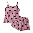 thumbnail image 7 of Gytharion Lounge Pj Sets for Women Plus Size Summer 2-Piece Pajama Sets Short Printed Camisole with Elastic Waist Ruffle Shorts Women's Home Sleepwear Sets, 7 of 7