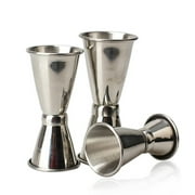 tooloflife Jigger Double Side Cocktail Jigger for Bartending Stainless Steel Silver S/M/L