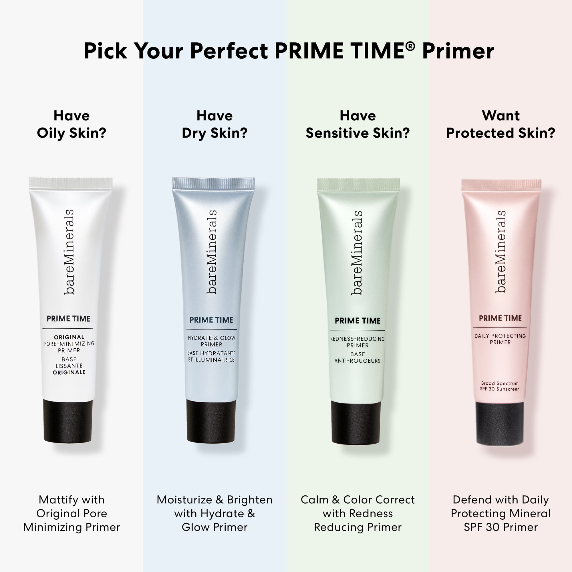 bareMinerals Prime Time Hydrate and Glow Primer, Face Primer, 1 oz