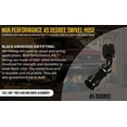 thumbnail image 2 of NGR 4AN 45 Degree Fitting - Black Anodized T-6061 Aluminum Swivel Hose Fitting - Fuel, Oil, Water, E85 - Universal Performance AN Fittings, 2 of 2