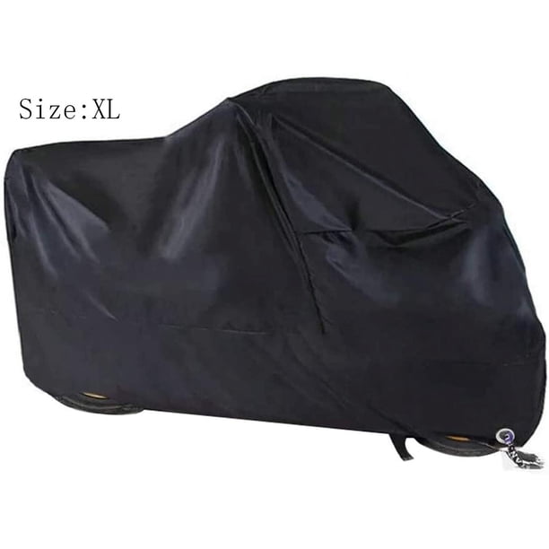 Funda para motocicleta, lona impermeable para exteriores, resistente al invierno, tela Oxford 190T con orificios de bloqueo, lona a prueba de polvo para motocicletas Harley-Davidson, Honda,