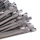 thumbnail image 3 of 100 Piezas de material acero Inoxidable Revestimiento de Recubierto de Bloqueo de Lazos de Cremallera de 11,8 Pulgadas kusrkot Bridas para cables de envoltura de escape, 3 of 8