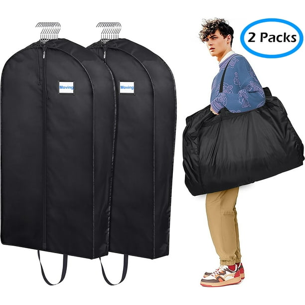 MISSLO Waterproof Travel Garment Bag 43" Hanging Clothes Carrier Heavy Duty Moving Bag for 20