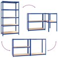 thumbnail image 5 of vidaXL 5-Layer Shelves 3 pcs Blue Steel&Engineered Wood, 5 of 5