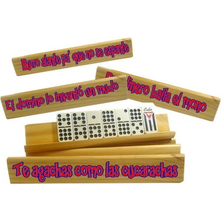 Domino Stands with Funny Popular Cuban Sayings -Individual- (Order 4 for a game of 4