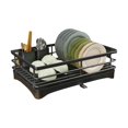 thumbnail image 1 of Drying Dish Rack and Drain Board Set Utensil Holder Iron Metal Kitchen Cou D709, 1 of 8
