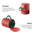 thumbnail image 3 of [Hotiary] Christmas Light Storage Bag - with 3 Metal Reels to Store a Lot of Holiday Christmas Lights Bulbs,Tear Proof 600D Oxford Fabric,Reinforced Stitched Handles,Red Color,11.81"*13.78", 3 of 6