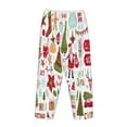 thumbnail image 5 of Bingfone Pajamas For Women,Snowflakes Santa Claus Pajama Pants With Pockets-Small, 5 of 9