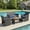 Navy, Black, variant on Yardi Yard 4 Pieces Patio Conversation Set with Glass Table and Detachable Cushions for Garden Poolside Use, Red