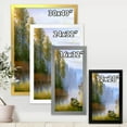 thumbnail image 4 of Designart 'The Bank Of The Lake With The Boat' Traditional Framed Art Print, 4 of 4