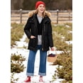 thumbnail image 5 of Wantdo Women's Recycled Winter Coat Thickened Winter Jacket Hooded Parka Jacket Black L, 5 of 11