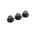 thumbnail image 1 of Soidarity 3 Pieces Guitar Knobs Small Spare Volume Control Fitting Fittings Replacing Parts Music Tone Caps Part Knob Guitars Instrument Type3 NO3, 1 of 6
